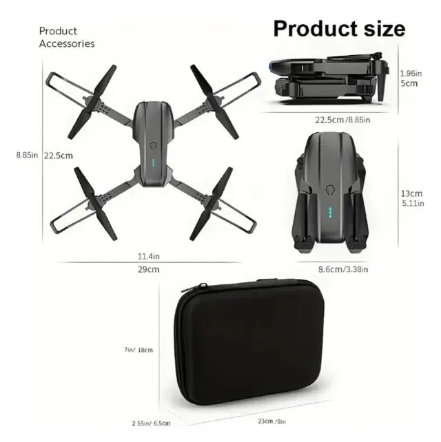 Drone DLI E99 Mini com Câmera Dupla HD e Controle Remoto Drone DLI E99 Mini com Câmera Dup - Foto 3