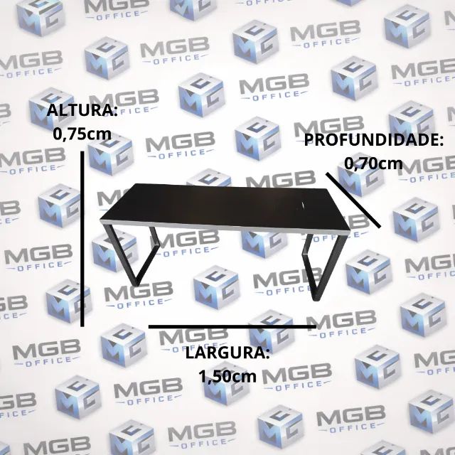 Mesa Reta de Escritório Escrivaninha - 0,75x1,50x0,70cm - (PROMOÇÃO APROVEITE)!! - Foto 2
