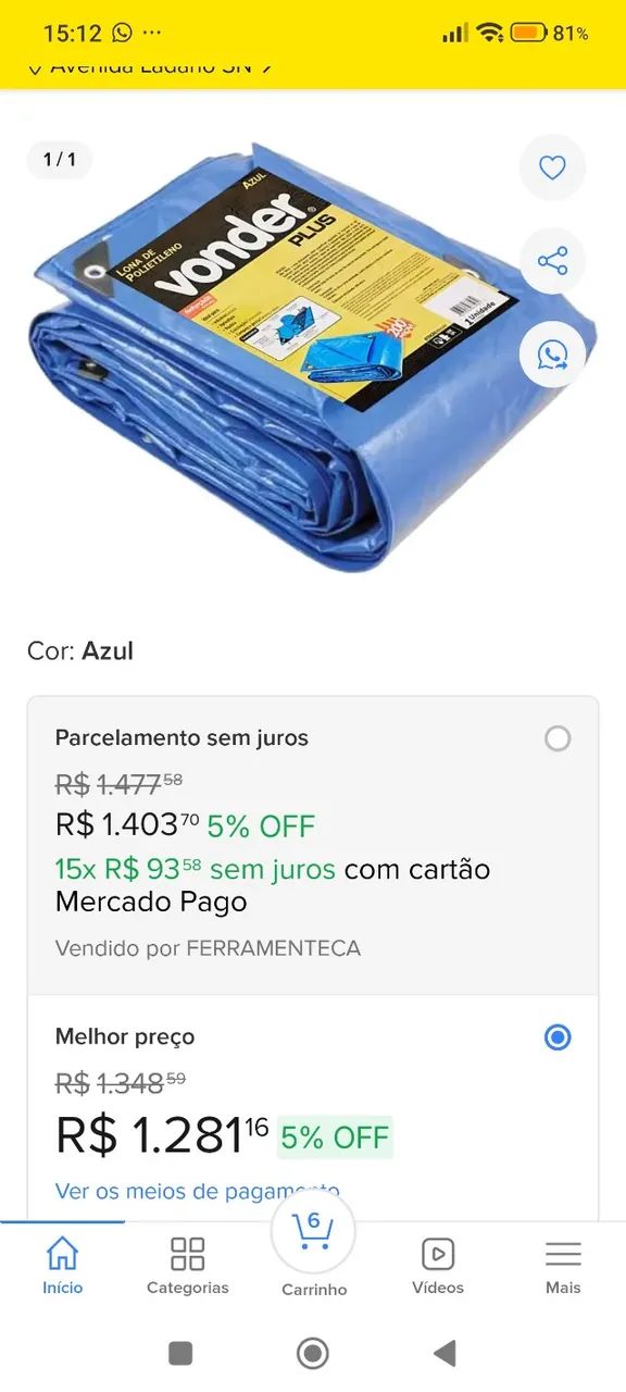 Lona 20 x 10 metros