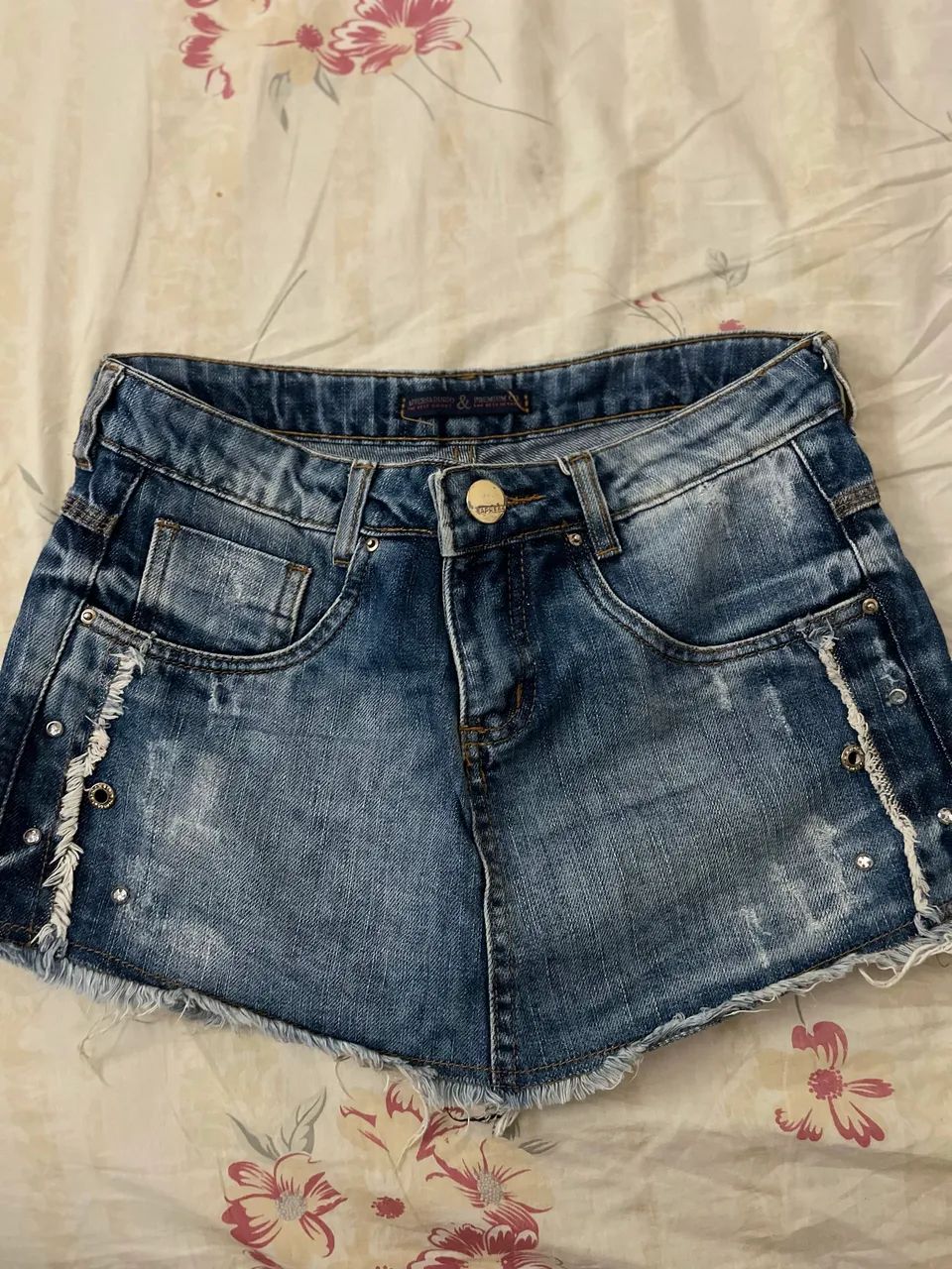 short saia jeans 