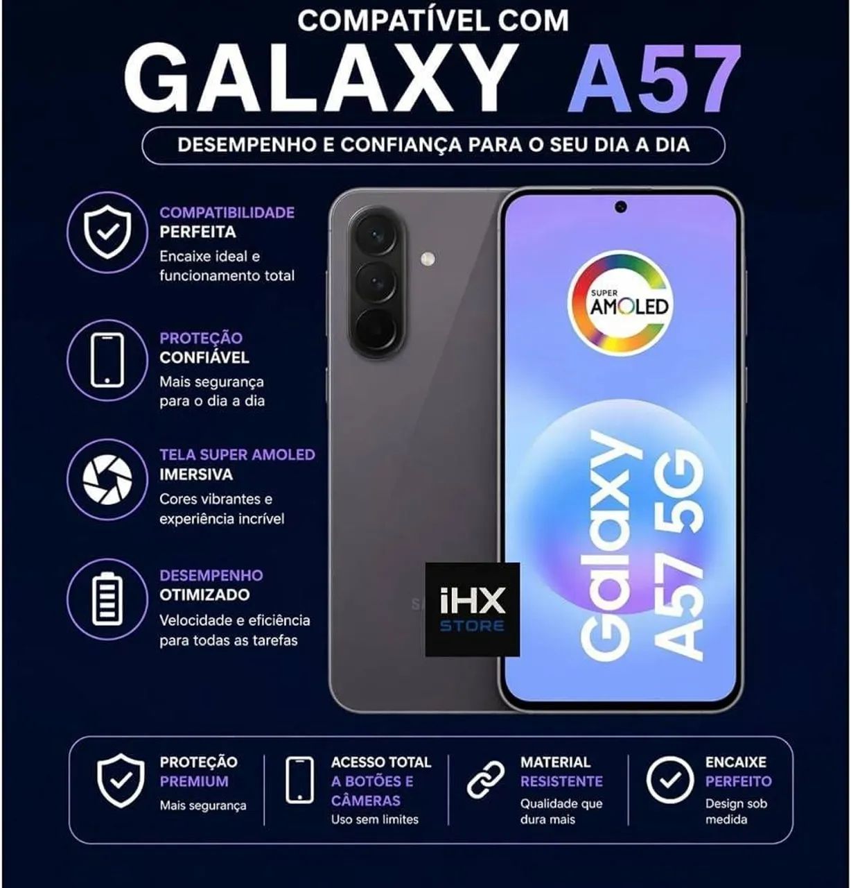 Celular  Samsung A57 5G 128GB e 8GBde ram Lacrado  - Foto 3