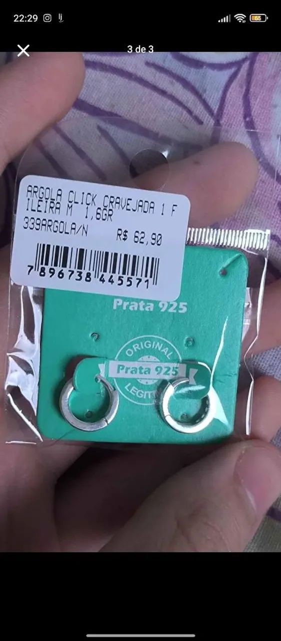 Brincos de prata 925 - Foto 3