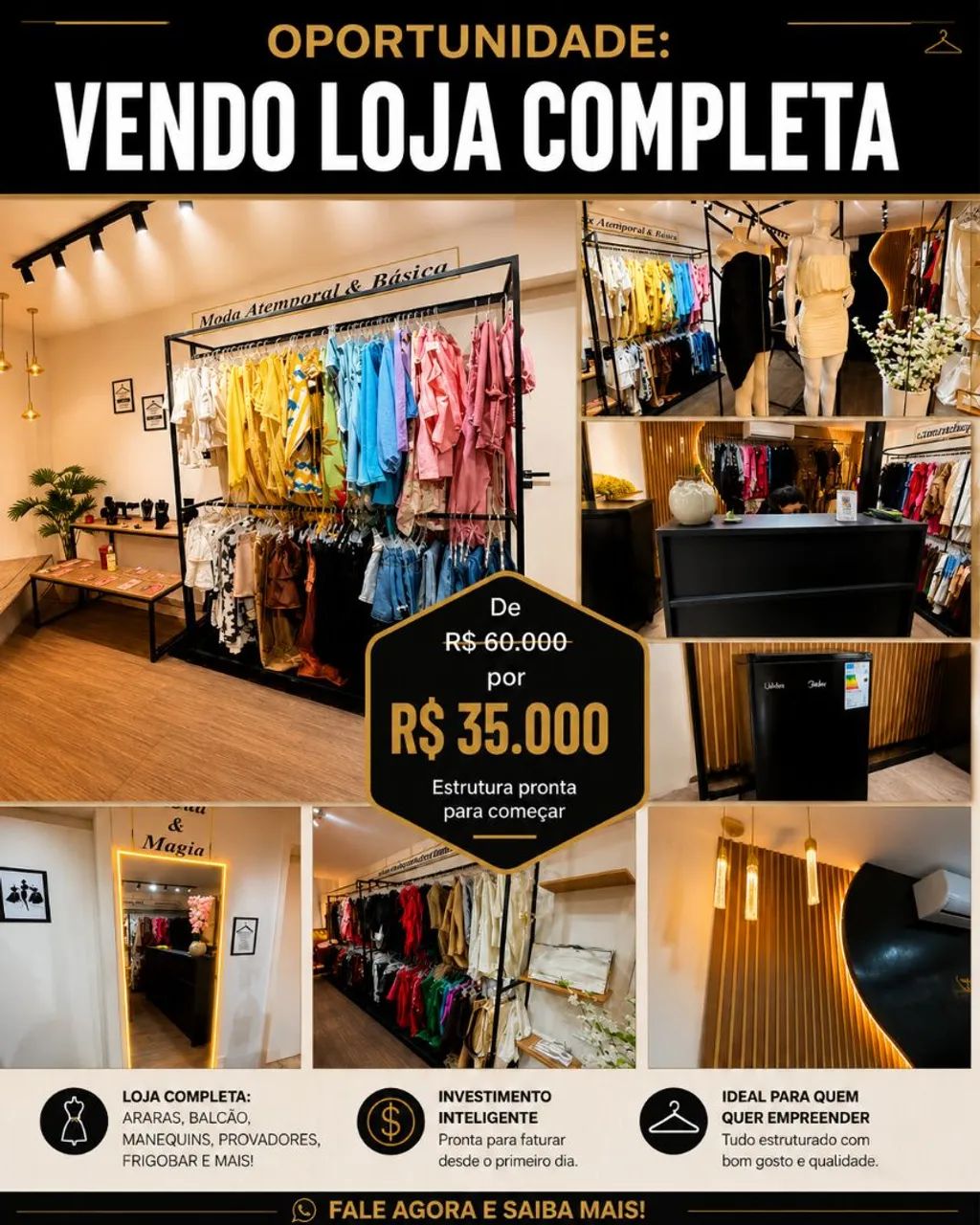 ESTRUTURA DE LOJA FEMININA COMPLETA À VENDA