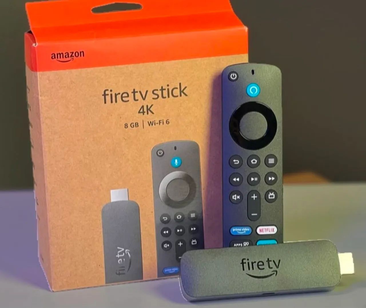 Firetv stick 4k, da Amazon - novo (última geração)