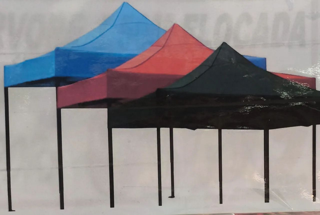 Tenda sanfonada 3m x 3m várias cores 
