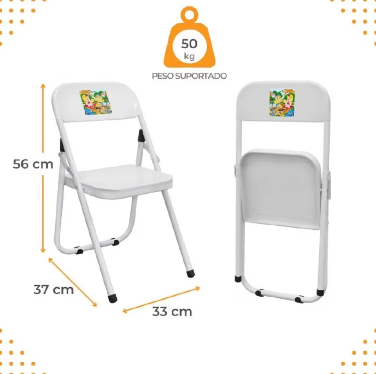 Kit Mesa + 2 Cadeiras de Aço Infantil  - Foto 2