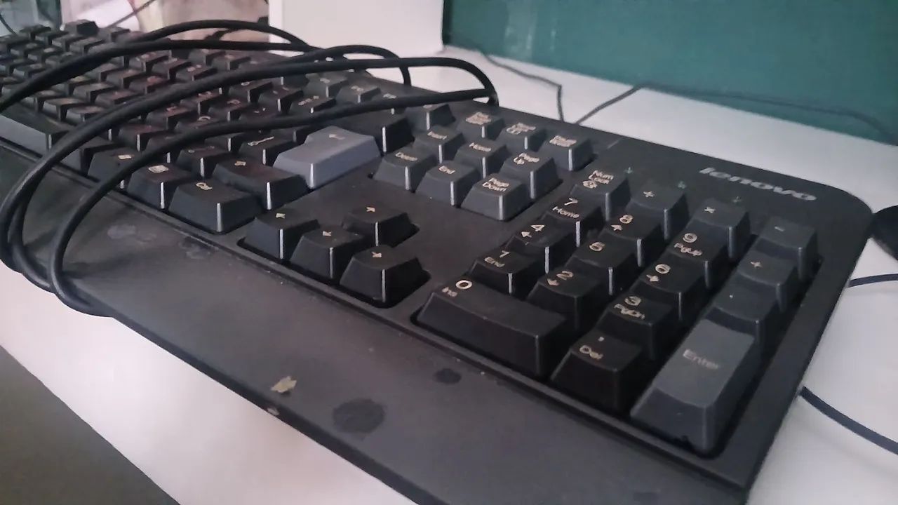 Teclado Lenovo Com Fio Funcionando - Foto 4