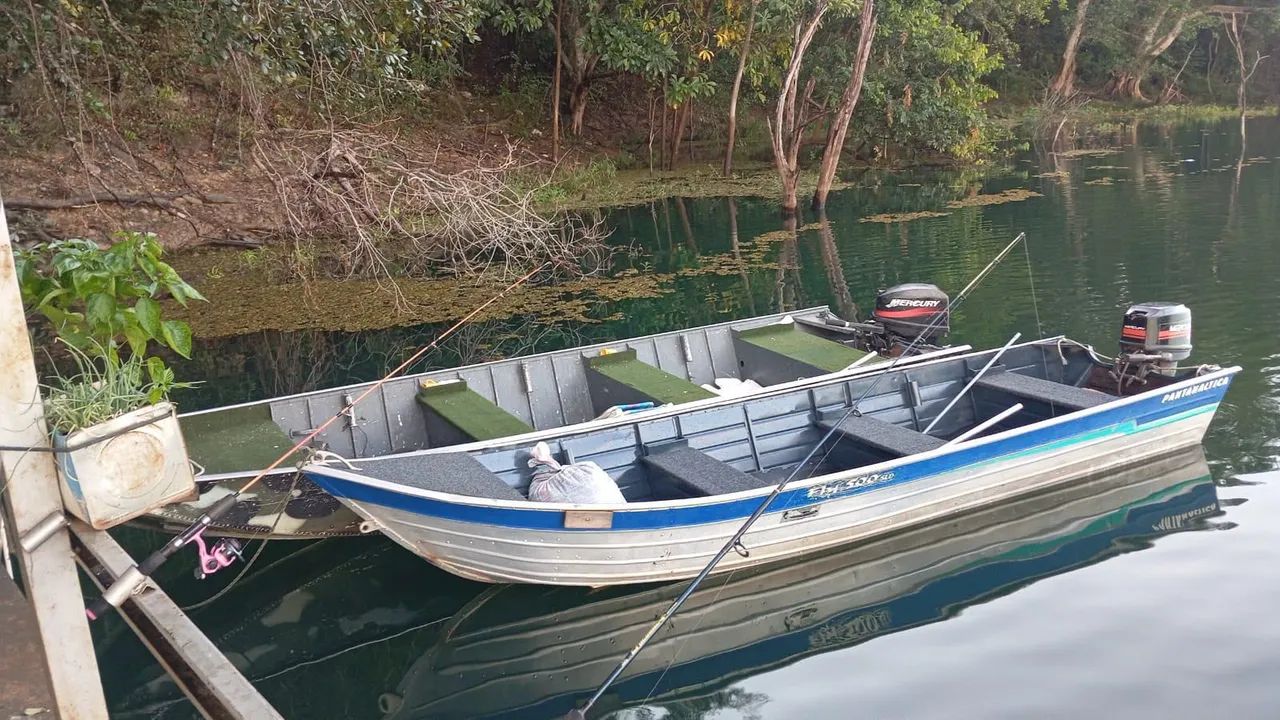 Canoa motor 25hp carretinha - Foto 5