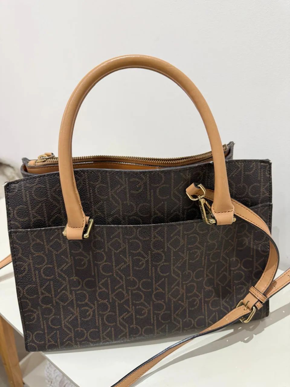 Bolsa Calvin Klein Grande Marrom  - Foto 2