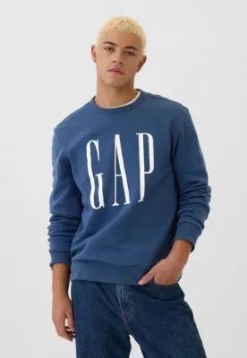Blusa de Moletom Fechada GAP Logo Azul - Foto 4