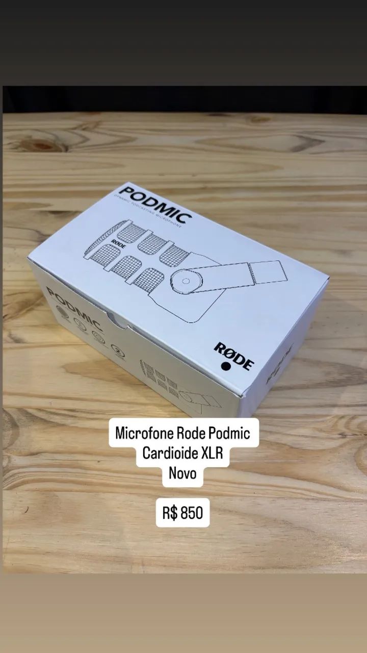 Microfone PODMIC RODE para podcast