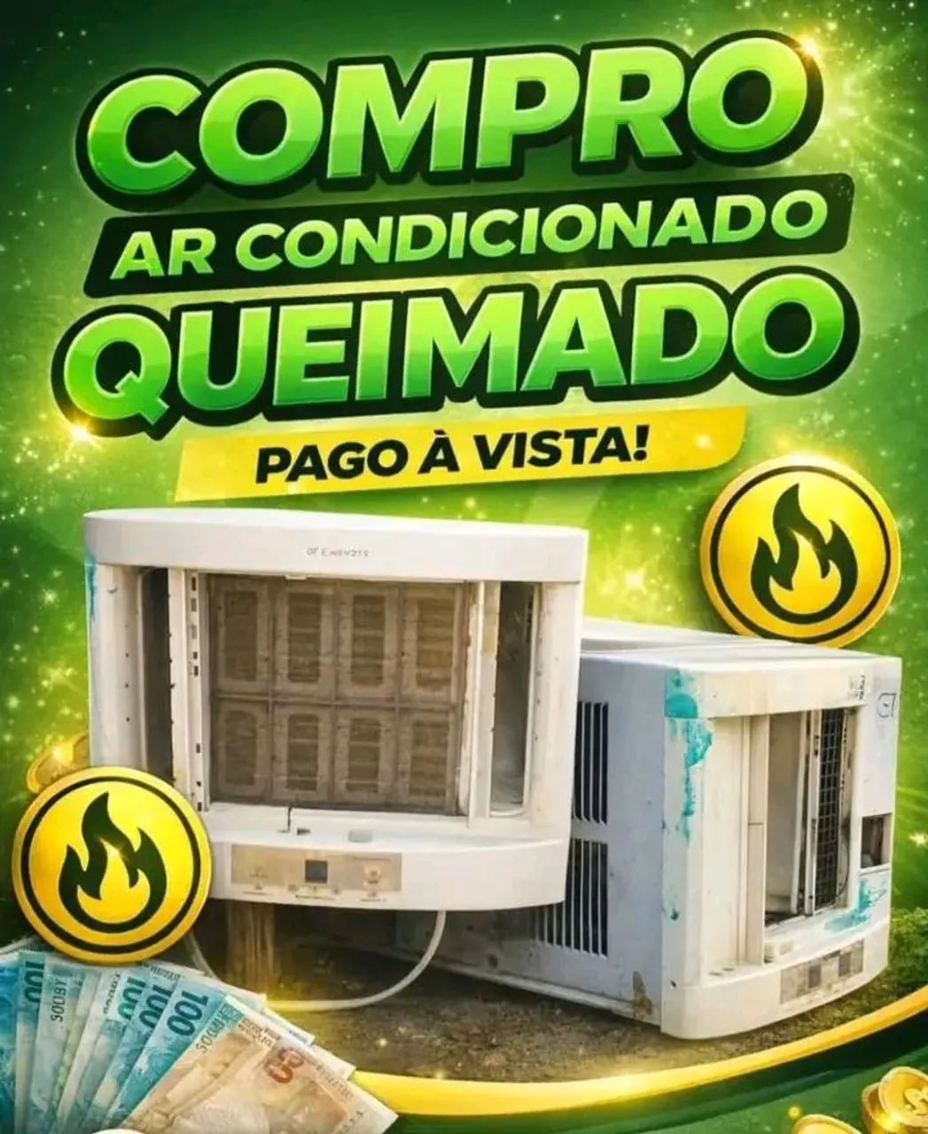 Compro ar condicionado velho queimado - Foto 4