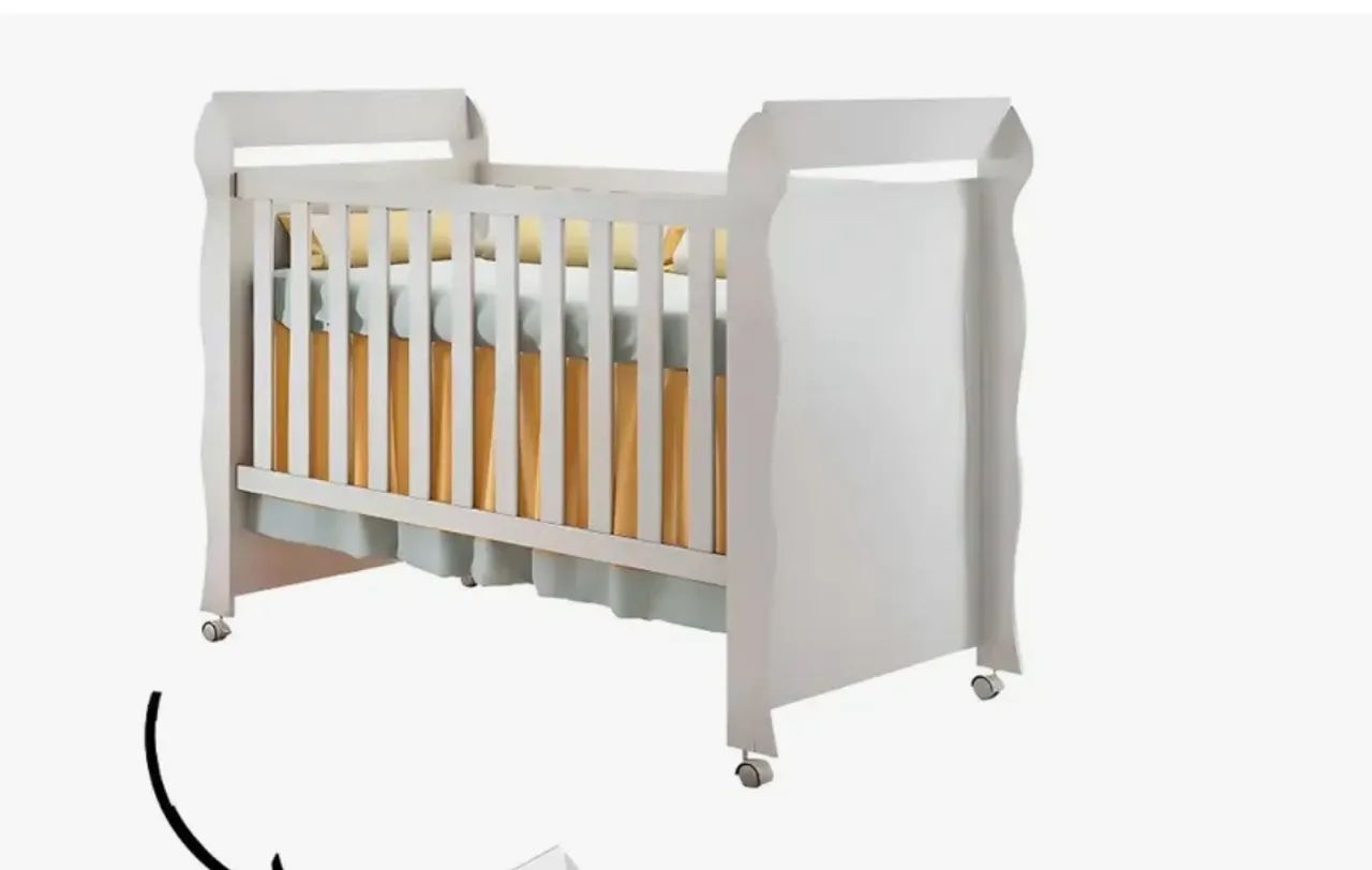 Berço 2 em 1 MDF com Colchão incluso 