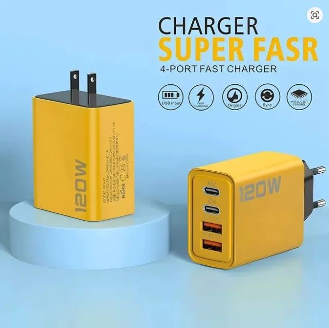 2 Carregadores USB C de 4 portas, 3.0 tipo C e USB c - Foto 3