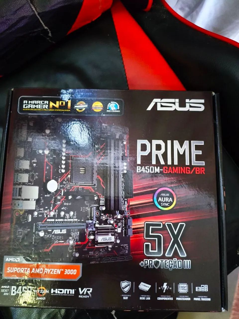 Ryzen 5 3600 com a caixa e coolerbox + Asus b 450m com a caixa e tudo mais - Foto 5
