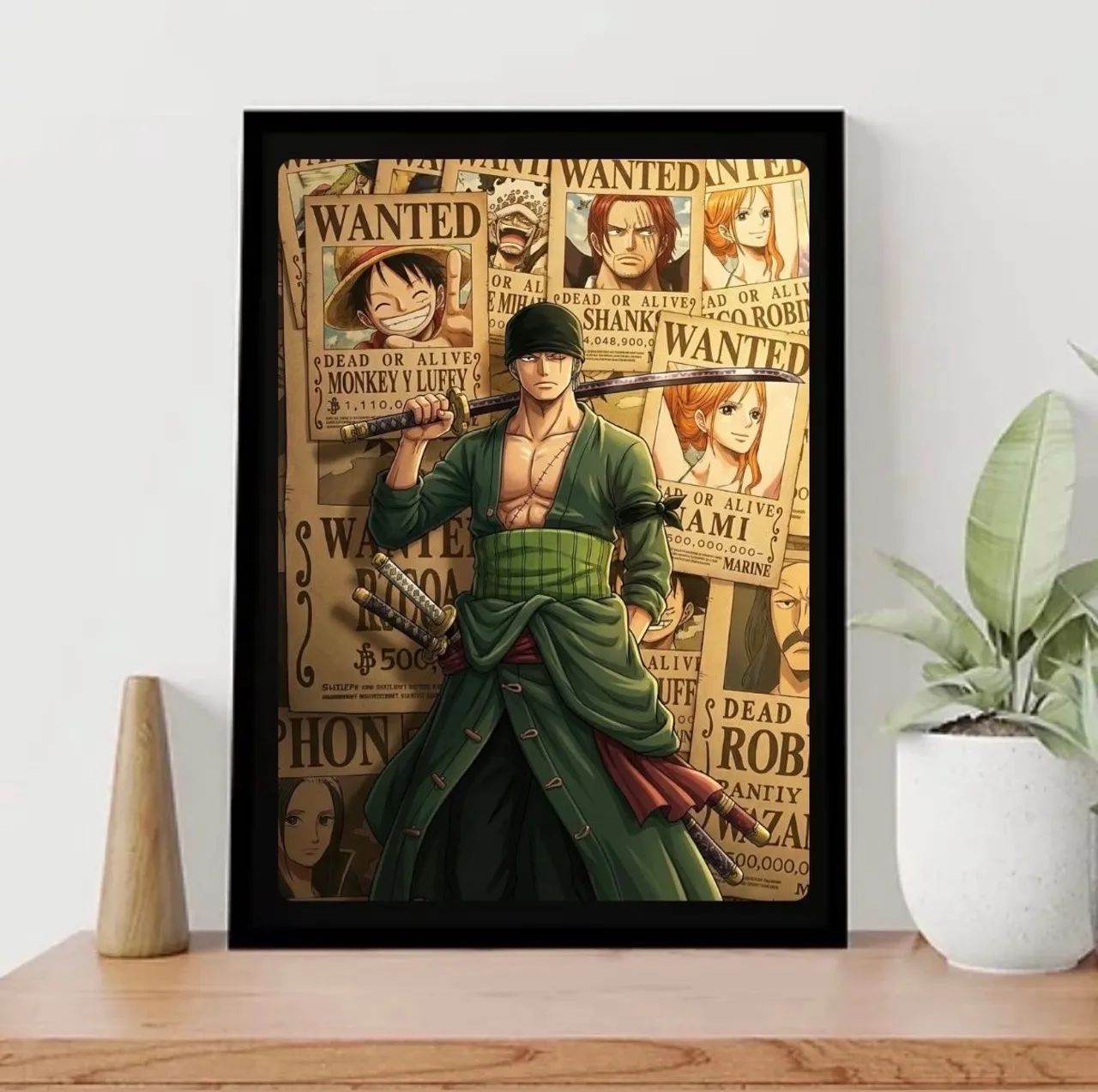 Combo 3 Quadros One Piece 32x23 cm