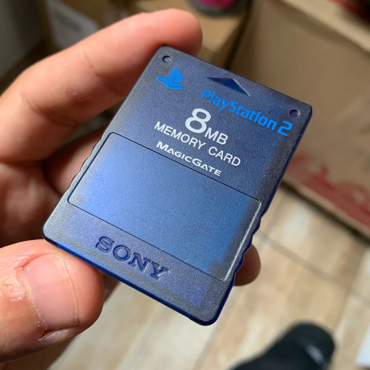 2 Memory card original ps2 PlayStation 2 Sony oficial play 2 blue translúcido azul preto - Foto 3