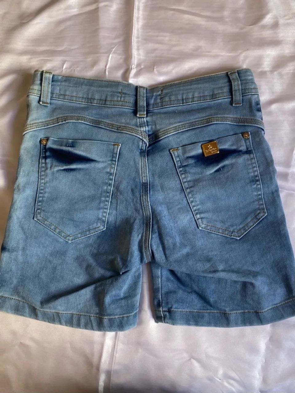 Short jeans azul claro - Foto 5