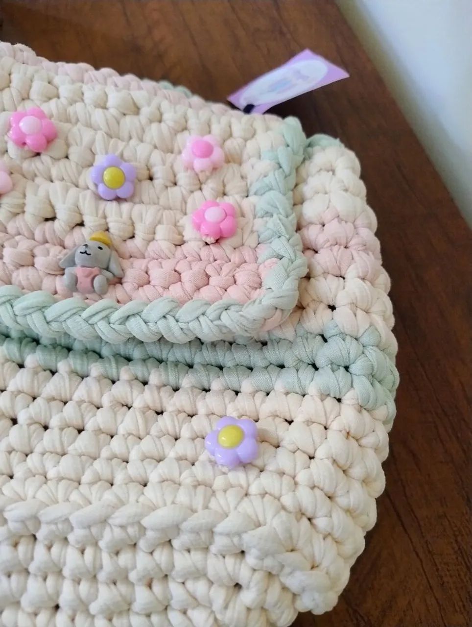 Mochila infantil crochê  - Foto 4