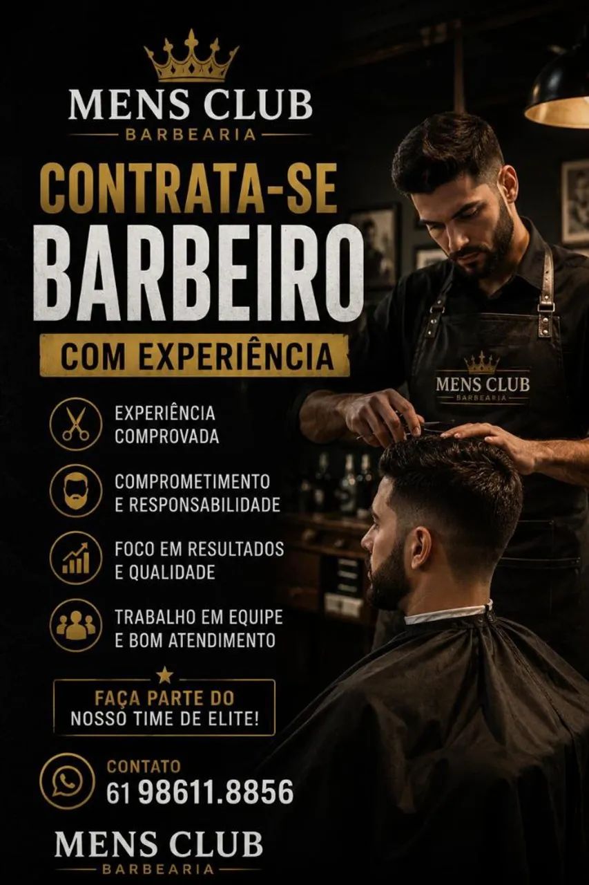 Contrata se barbeiro 