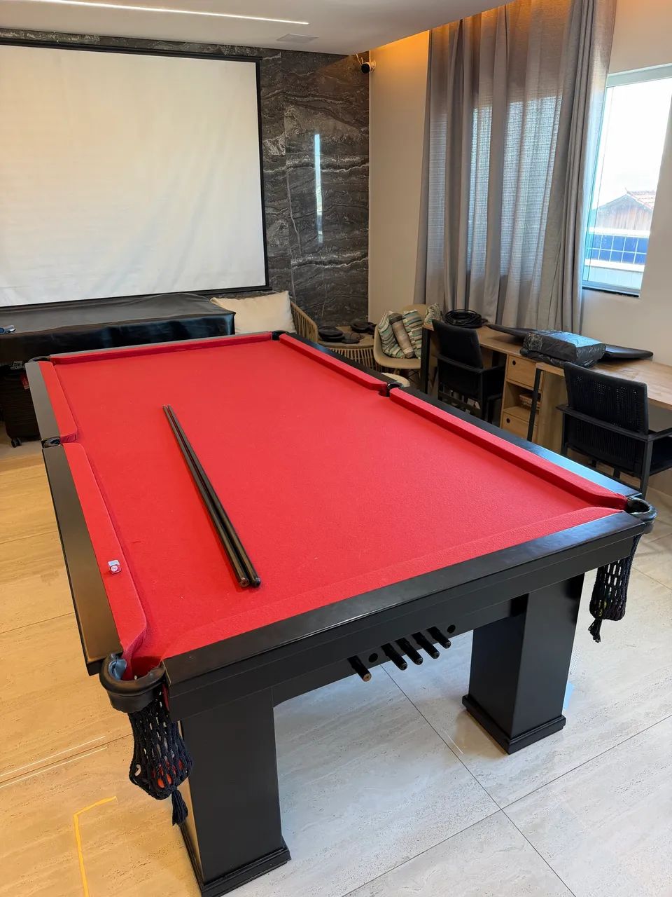 Mesa de Sinuca Profissional 2,80m em Ardósia - Excelente Estado - Foto 3