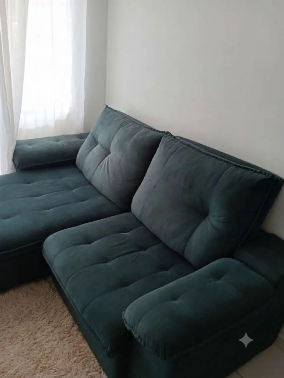 Sofá retrátil e reclinável, sofá cama 4 lugar 2.20