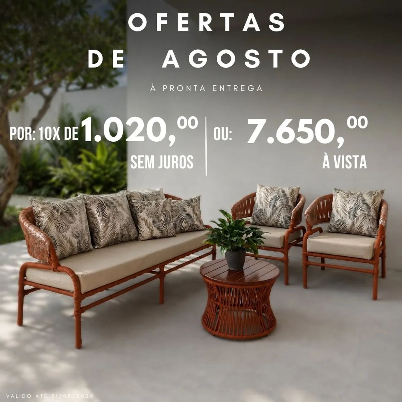 sofá área externa 