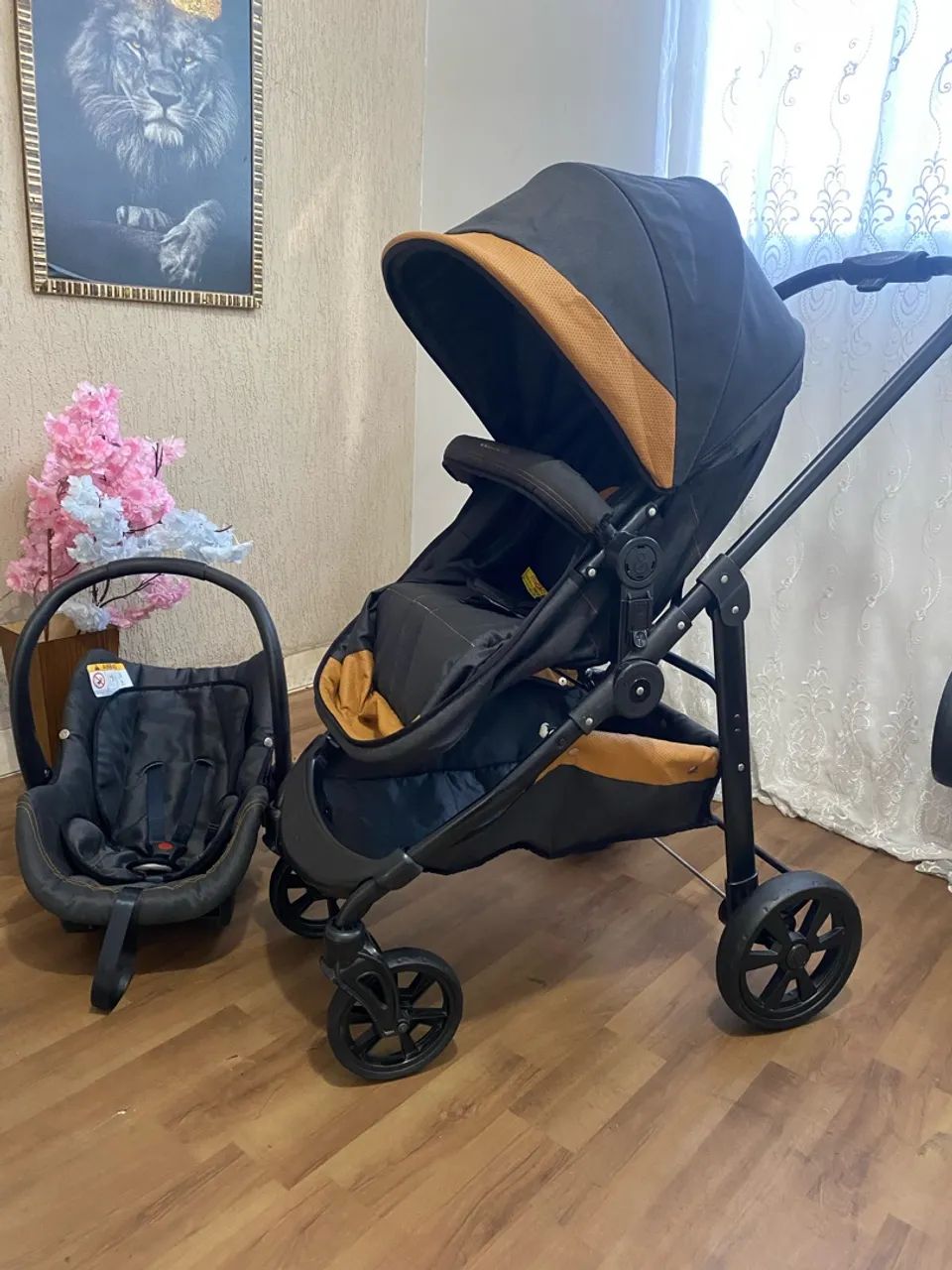 Carrinho Moisés com bebê conforto  - Foto 4