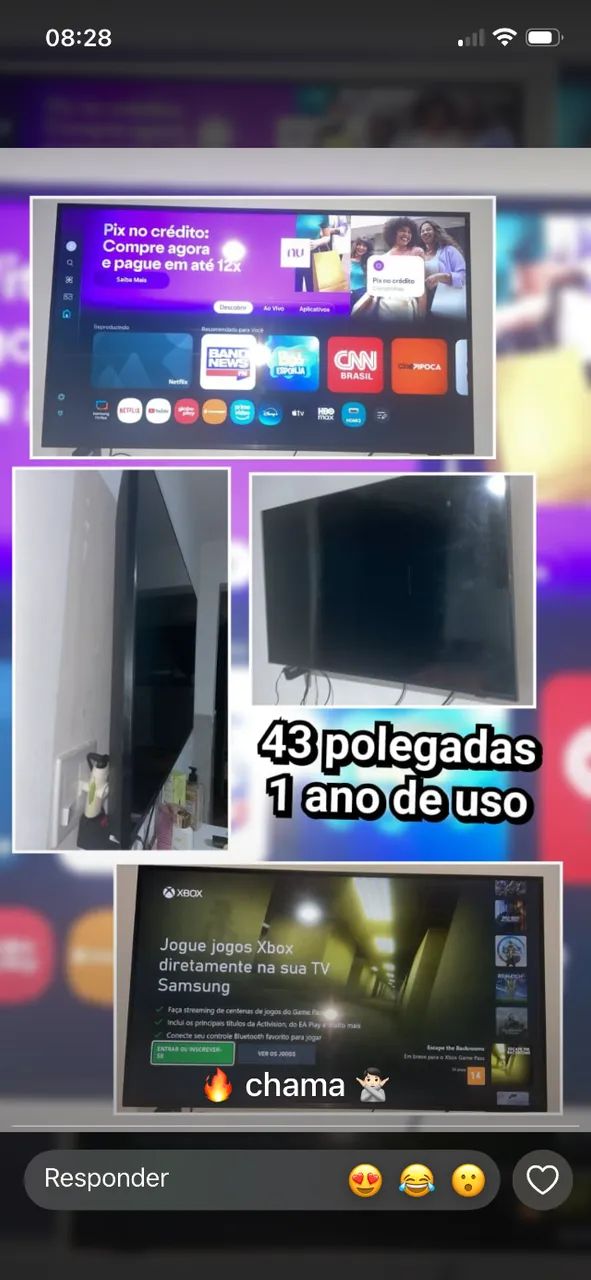 Tv Samsung 43 polegadas fullhd com jogos internos com exbox interno , Wi-Fi  - Foto 2