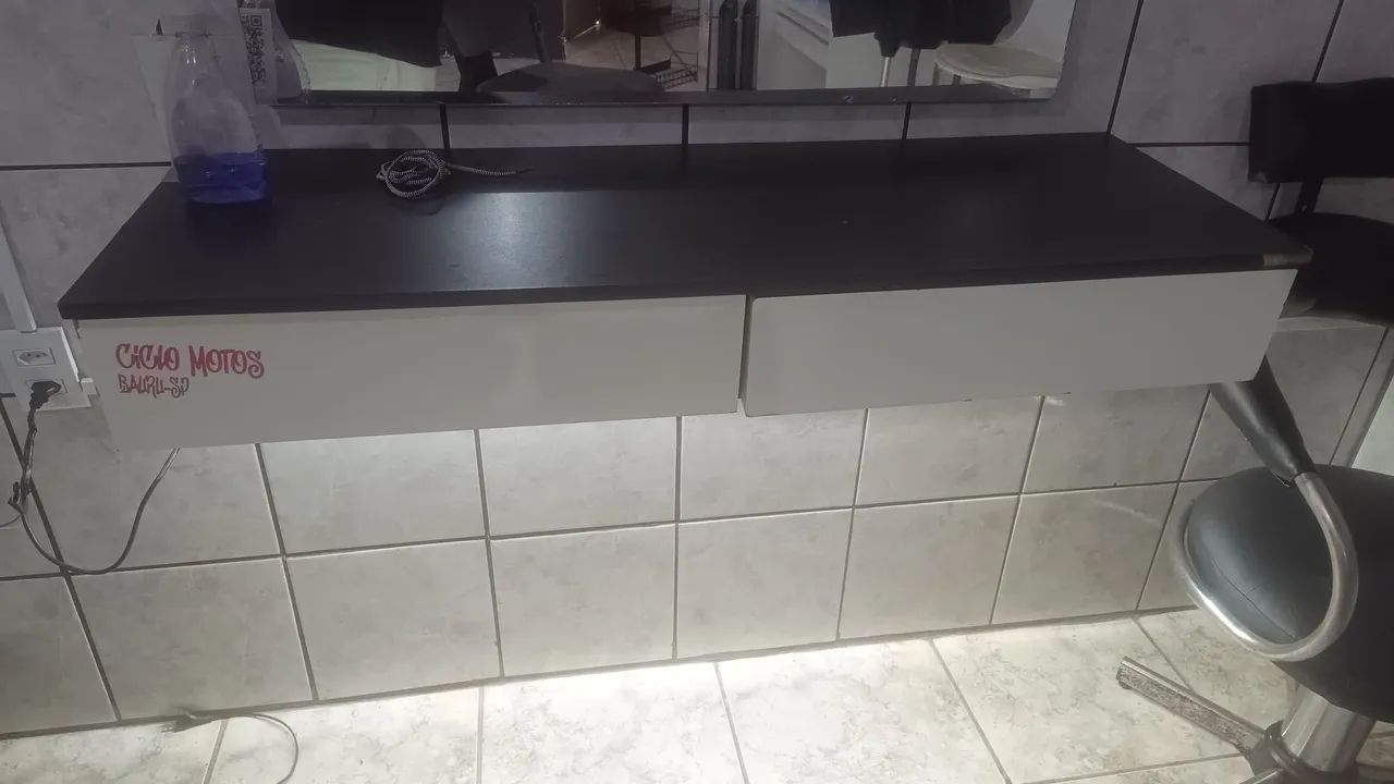 Espelho/bancadas/barbearia 