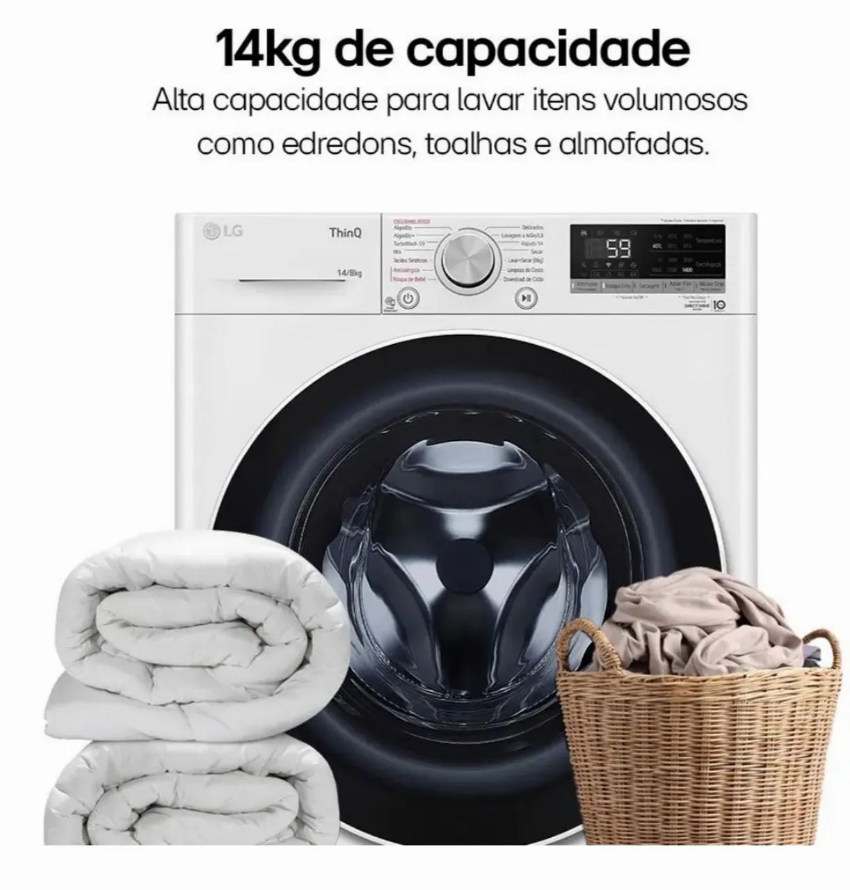 Lava e Seca LG ThinQ VC4 14kg CV5014WC4 - Foto 4