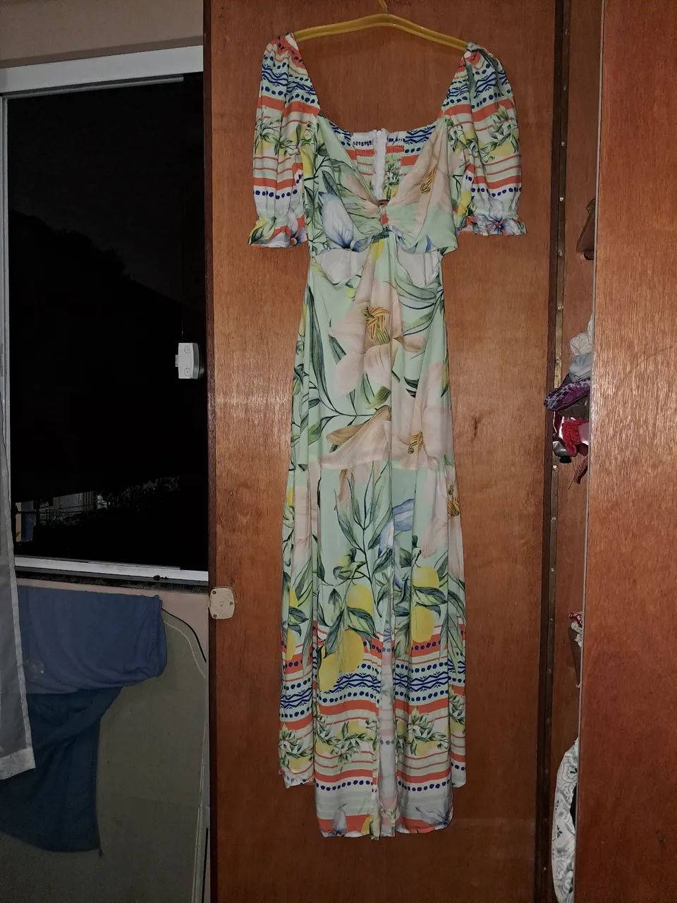 Vestido longo estampado 