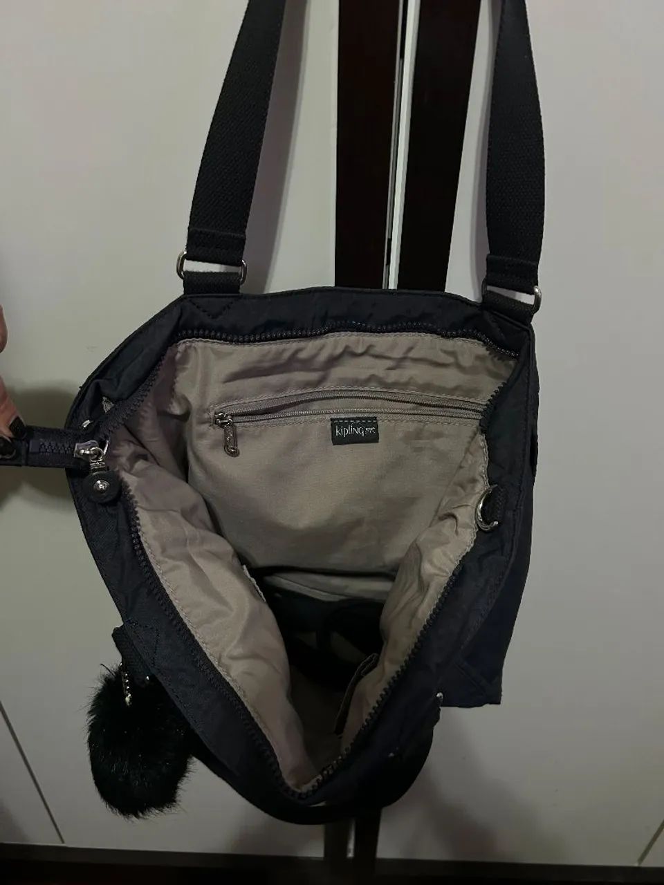 Bolsa Kipling Original Azul Escuro com Alça Dupla - Foto 3