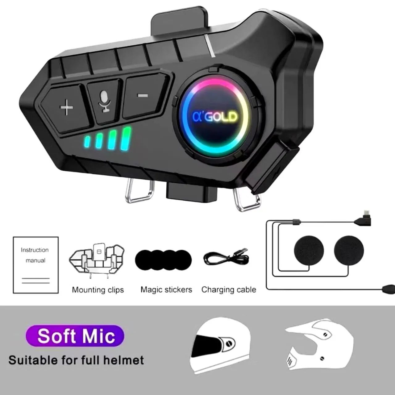 Fone intercomunicador para capacete 