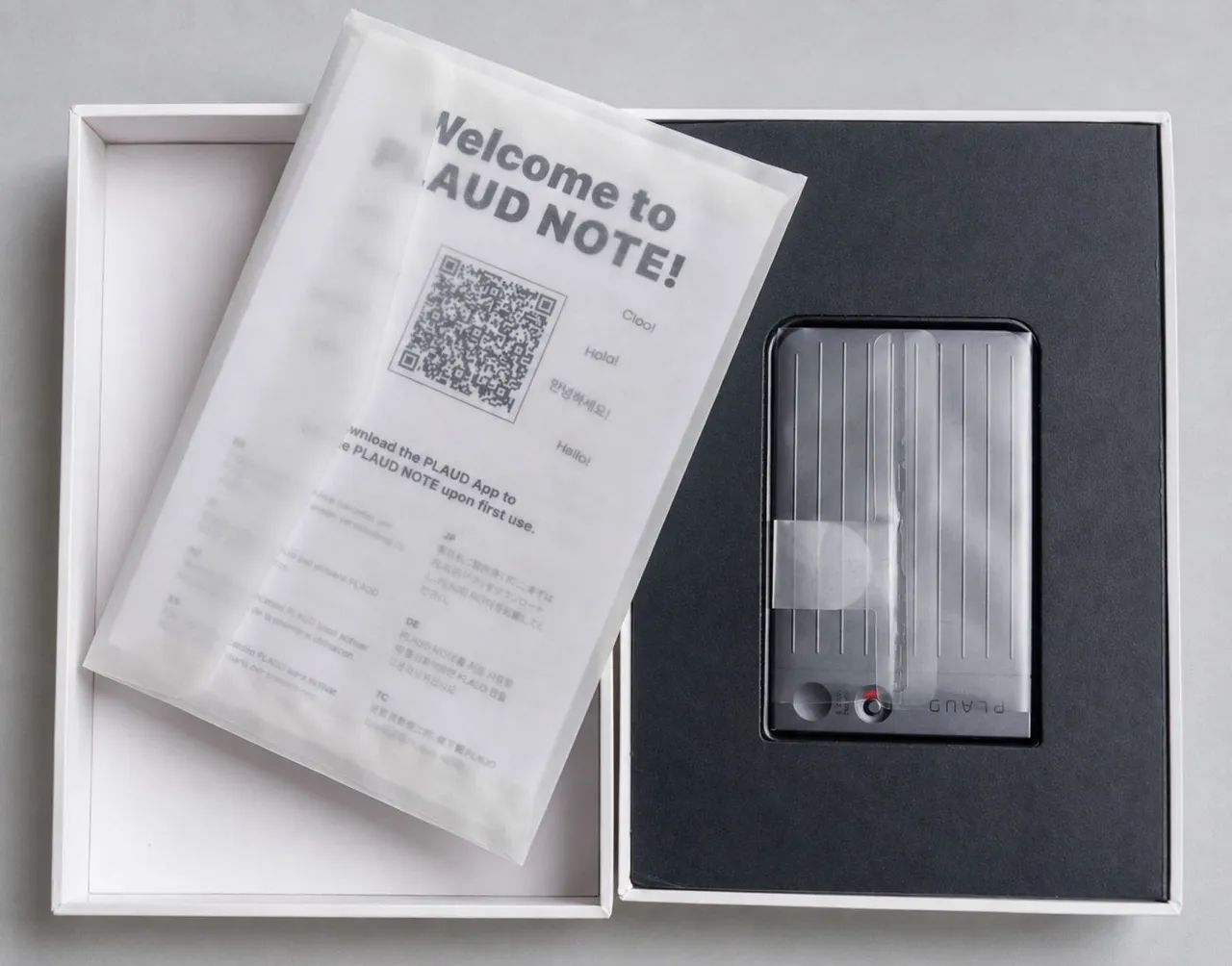 PLAUD NOTE 64GB Gravador de Voz com IA + Case Magnético e Caixa