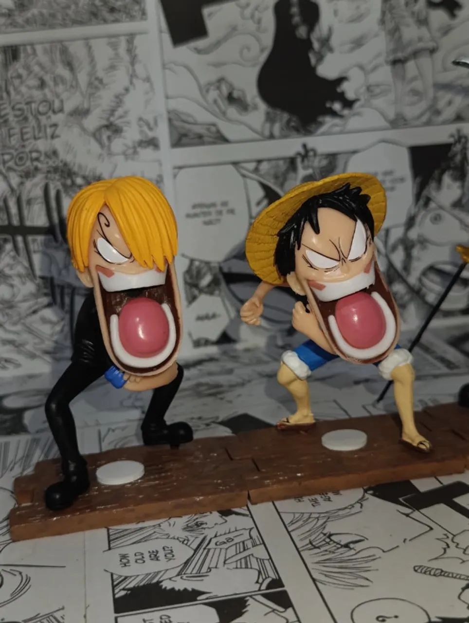 Trio Monstro One Piece - Figures Chibi Luffy, Zoro e Sanji - Foto 2