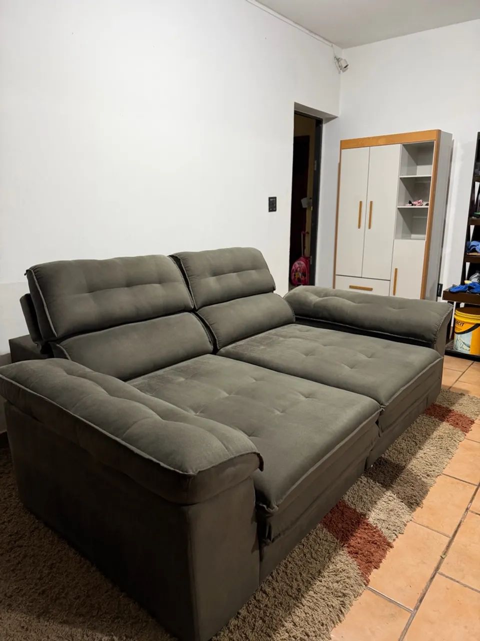 Sofá retrátil higienizado 