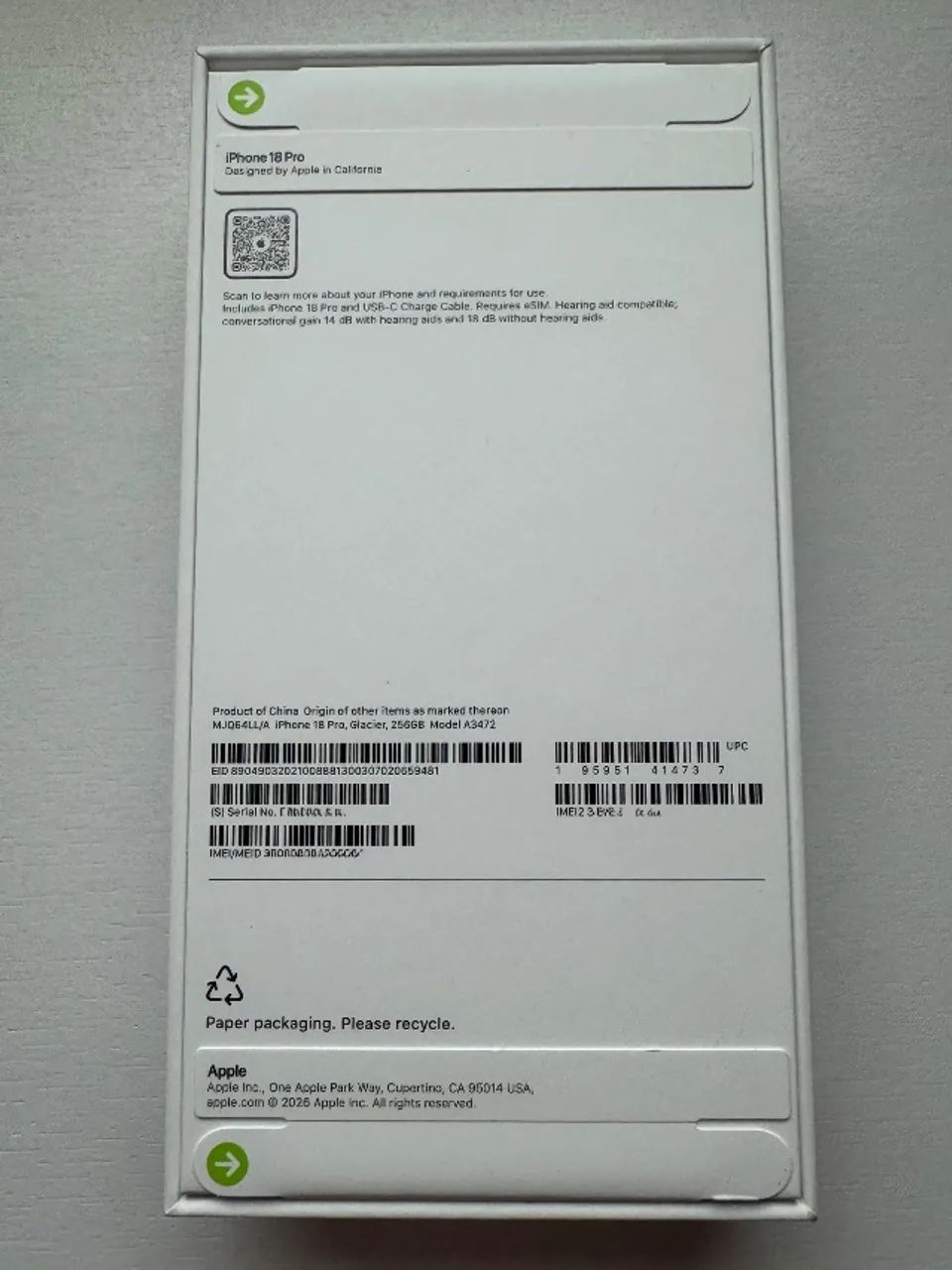 Iphone 18 Pro 256 GB Glacial - LACRADO