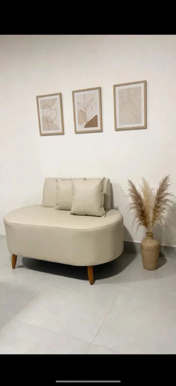 Sofa Orgânico Tecido Corino Visammer   1,15 CM - Foto 4