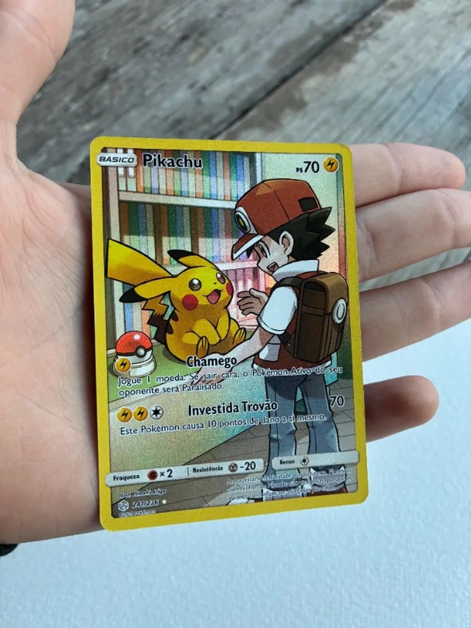 Carta Pokémon Pikachu 241/236 Arte Expandida Eclipse Cósmico - Foto 3