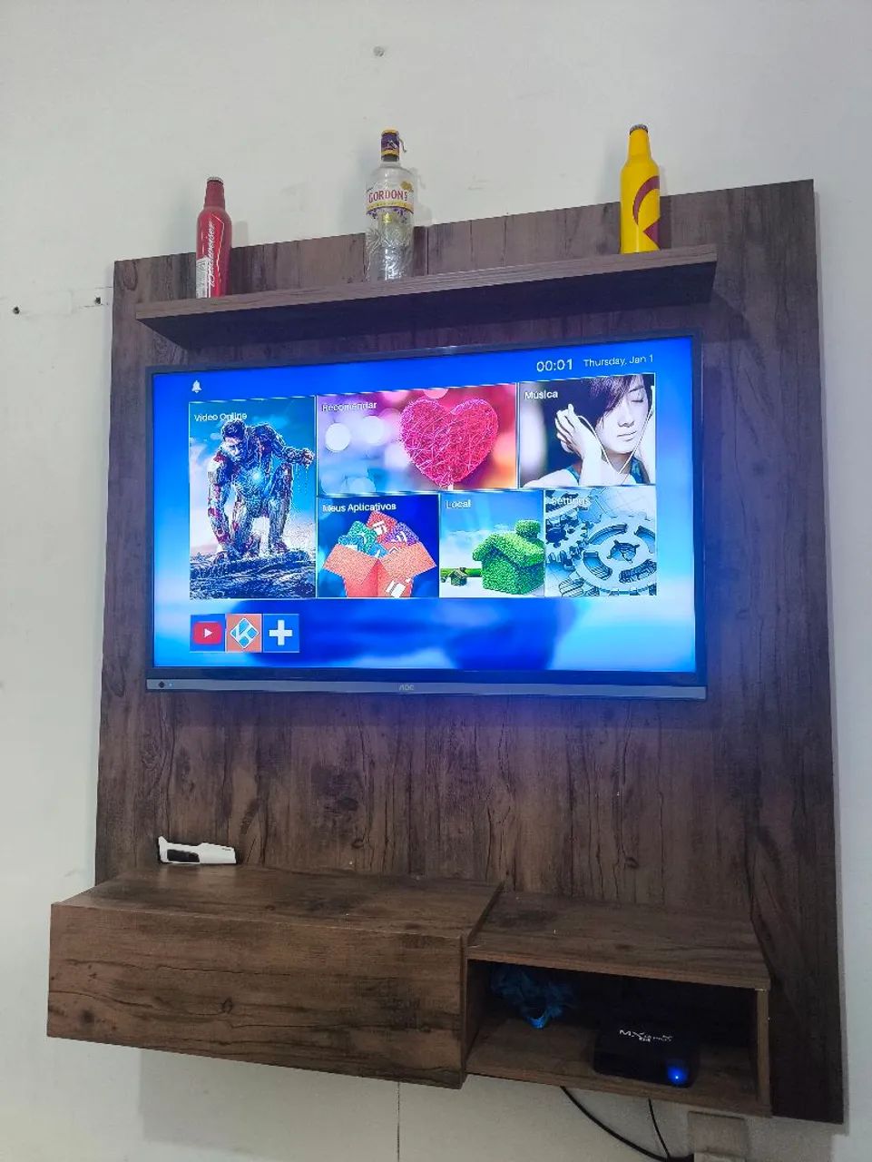 Tv 39 led AOC + aparelho samrt TV + Rack - Foto 4
