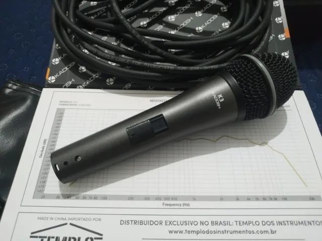 Microfone Kadosh K-3 Kit Completo com cabo e tripé. - Foto 4
