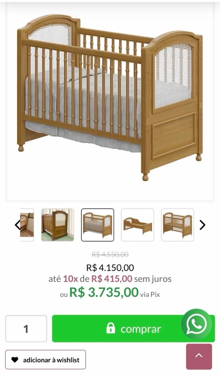 Berço cama 100% madeira  - Foto 3