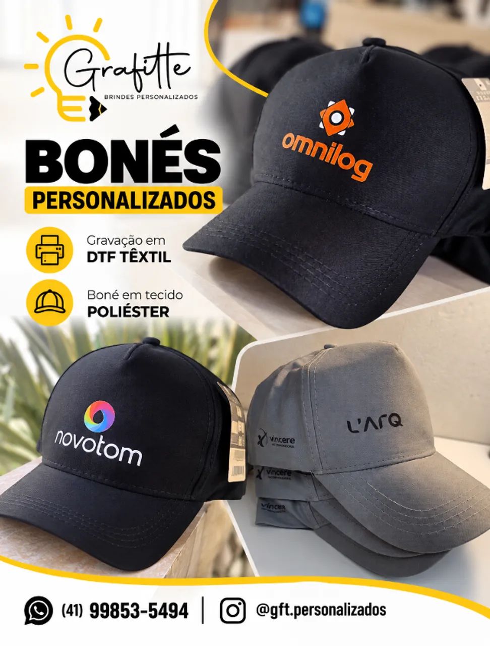 Boné PERSONALIZADO com sua logo