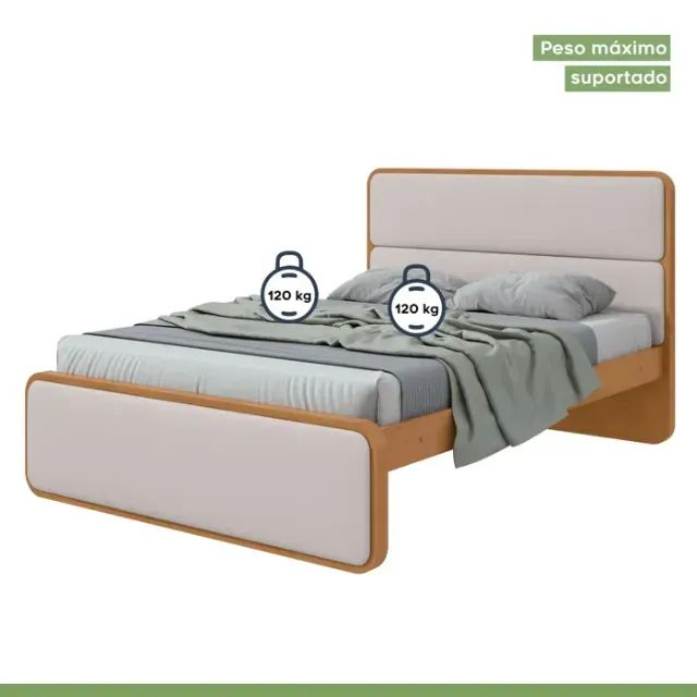 Cama Casal Loop Luxo 1,40m Easy Like Estrutura Robusta