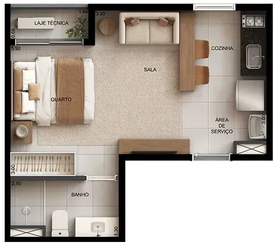 PLANTA 26m²