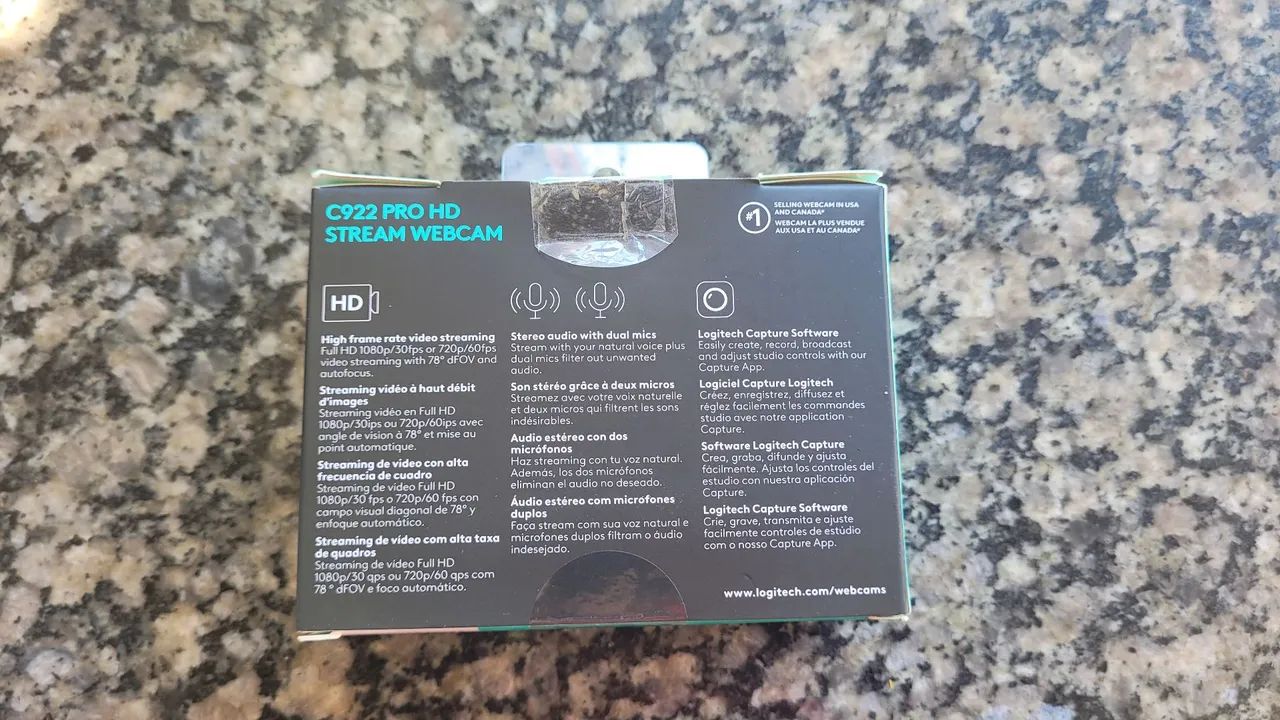 Webcam Full HD Logitech C922 Pro Stream com Microfone Embutido - Foto 5