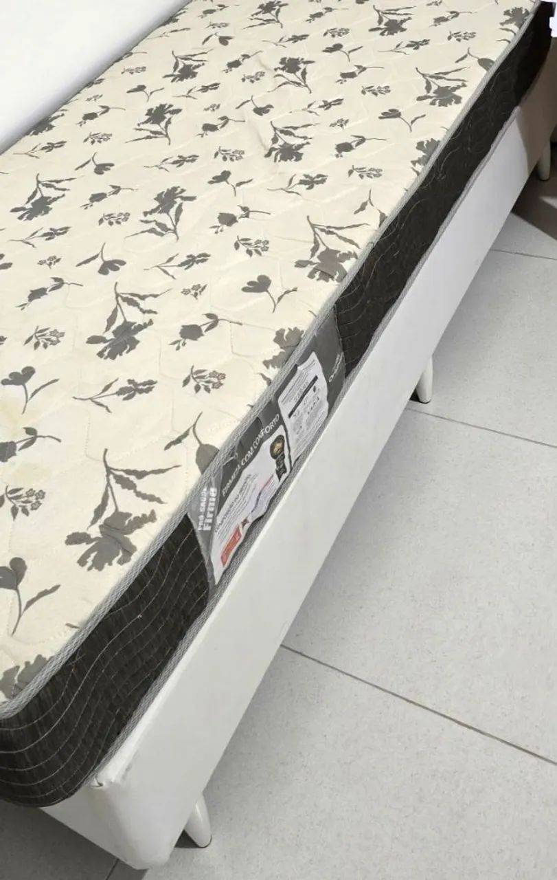 Base Box Solteiro Ortobom Branca 88x188 cm - Foto 2