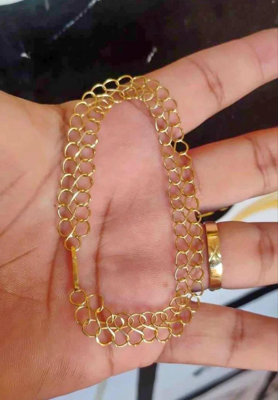 Pulseira prata banhada 