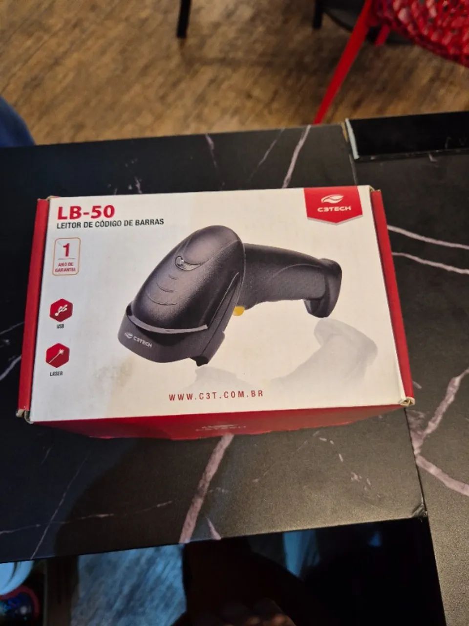 Leitor de Código de Barras C3Tech LB-50 USB + Suporte | Completo na Caixa - Foto 4